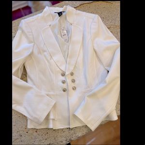White House black market peplum ponte jacket